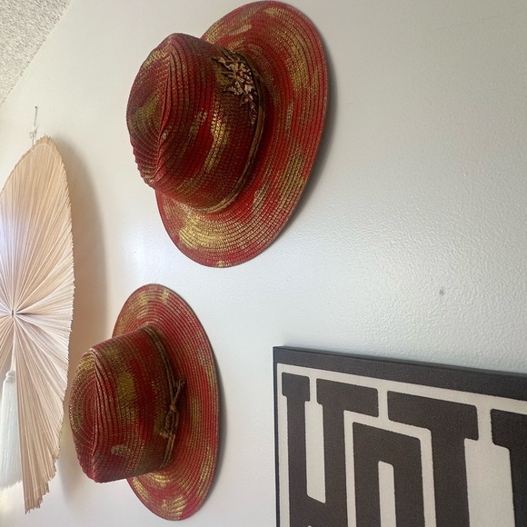 SUNSET SUN HAT / RED & GOLD - Picture 9 of 14